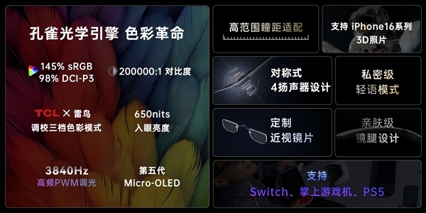 年輕人的第一臺AR眼鏡雷鳥Air3釋出：僅1699元！支援120Hz高刷