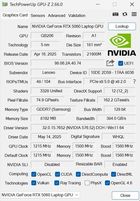 RTX 5060筆記本GPU實測：效能驚喜